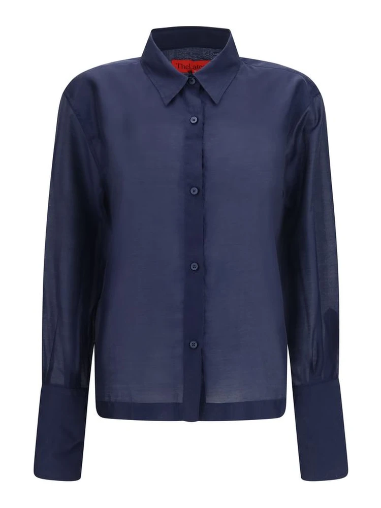 Blue Wool Oves Aries Dress Shirt
