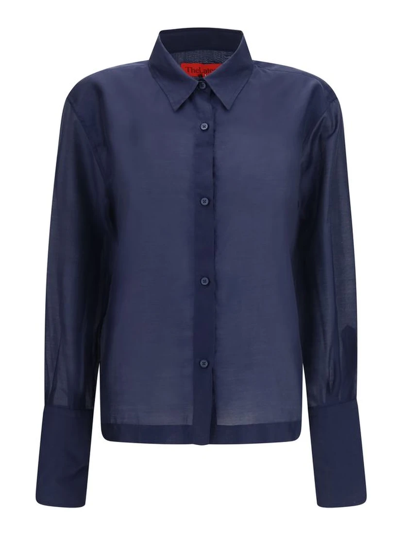 Blue Wool Oves Aries Dress Shirt