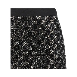Black Viscose Bermuda Shorts