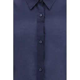 Blue Wool Oves Aries Dress Shirt