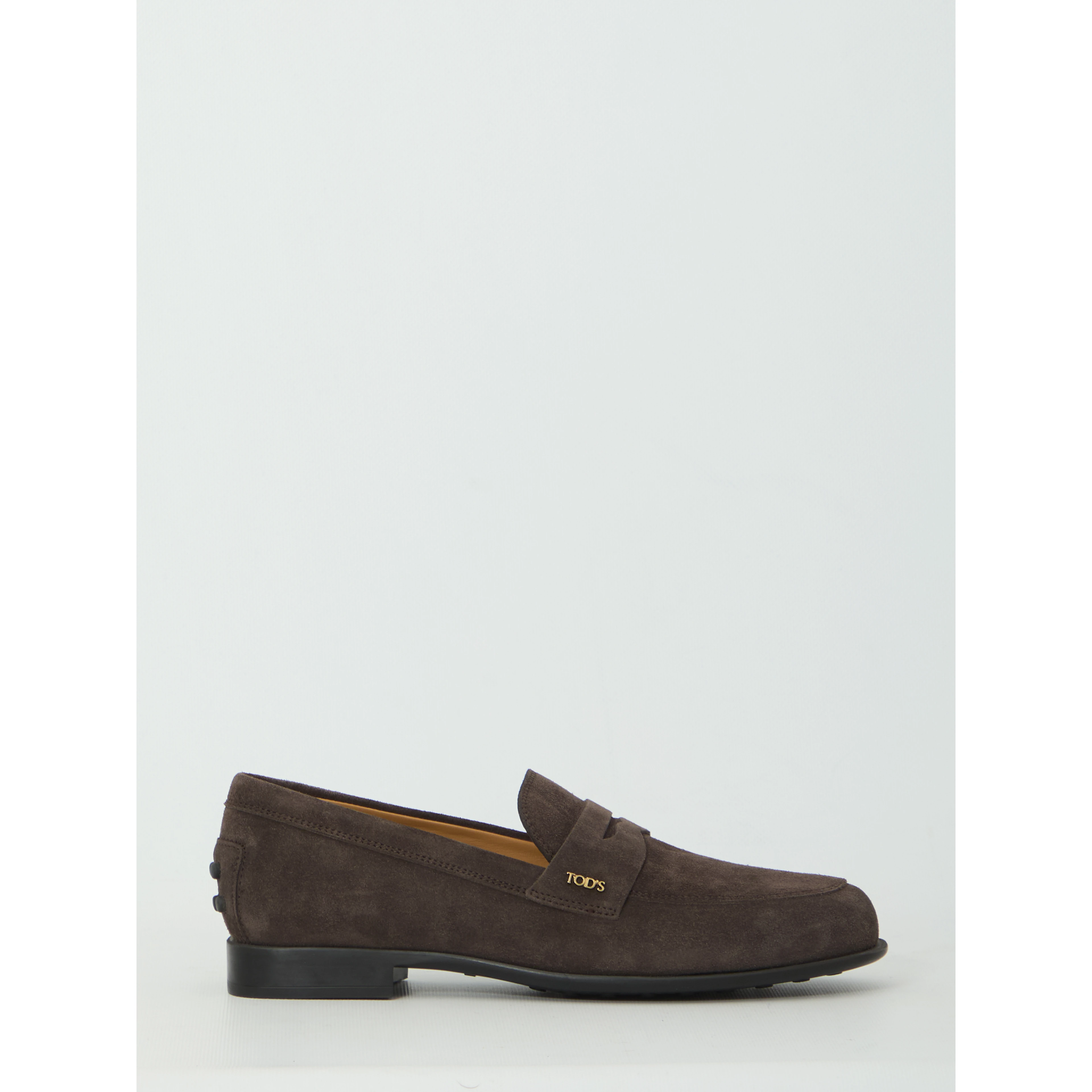 Brown suede loafers