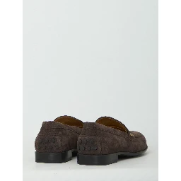 Brown suede loafers