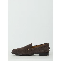 Brown suede loafers