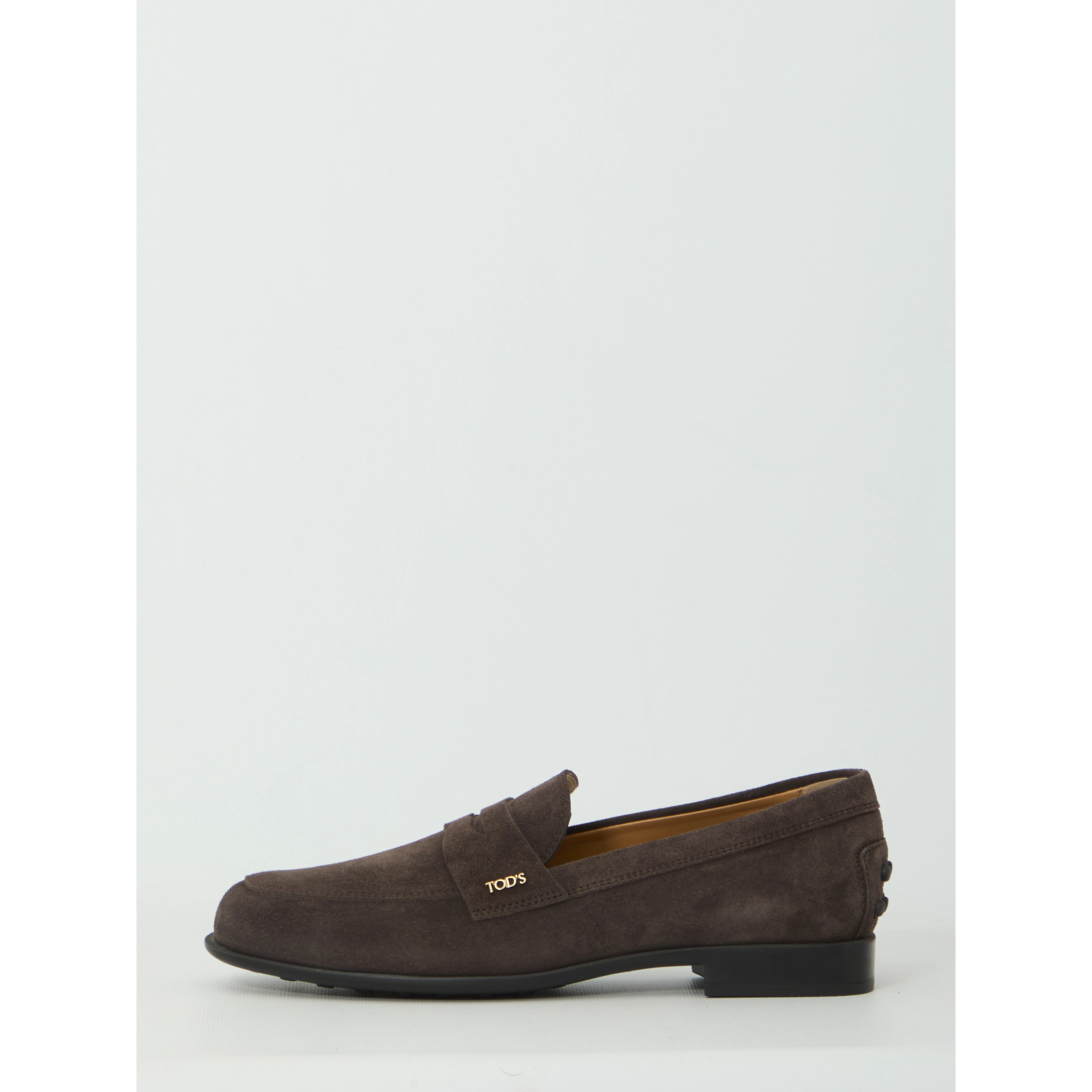Brown suede loafers