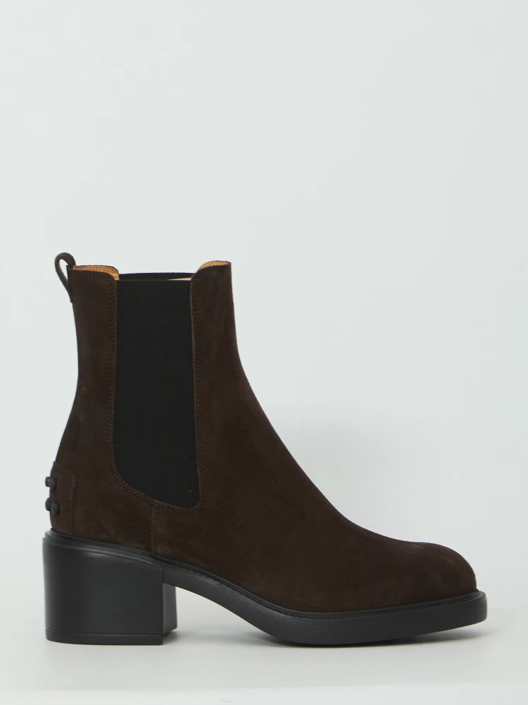 Suede ankle boot