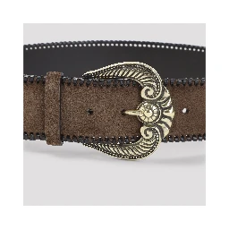 Etro Paisley Suede Belt