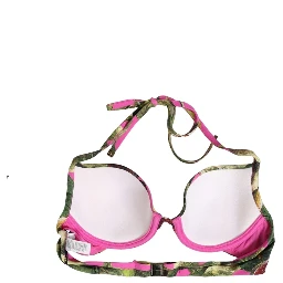 Fuchsia Pink Fig Print Beachwear Bikini Top