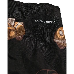 Black Car Print Swim Trunk Beachwear Swimwear