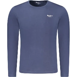 Blue Cotton Men T-Shirt