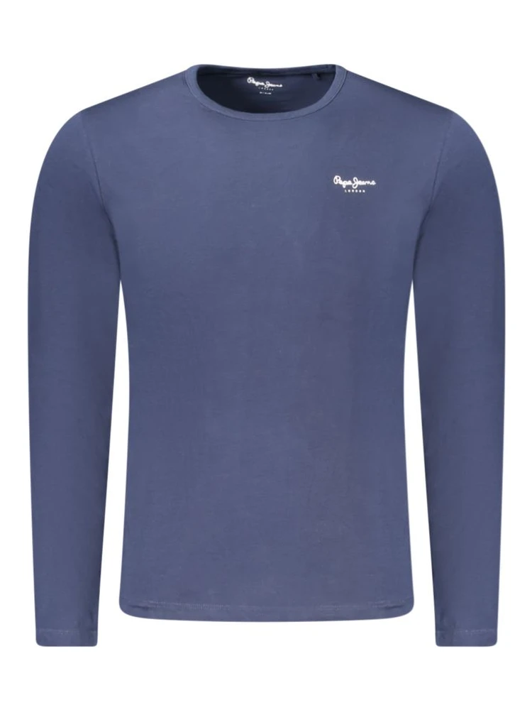 Blue Cotton Men T-Shirt