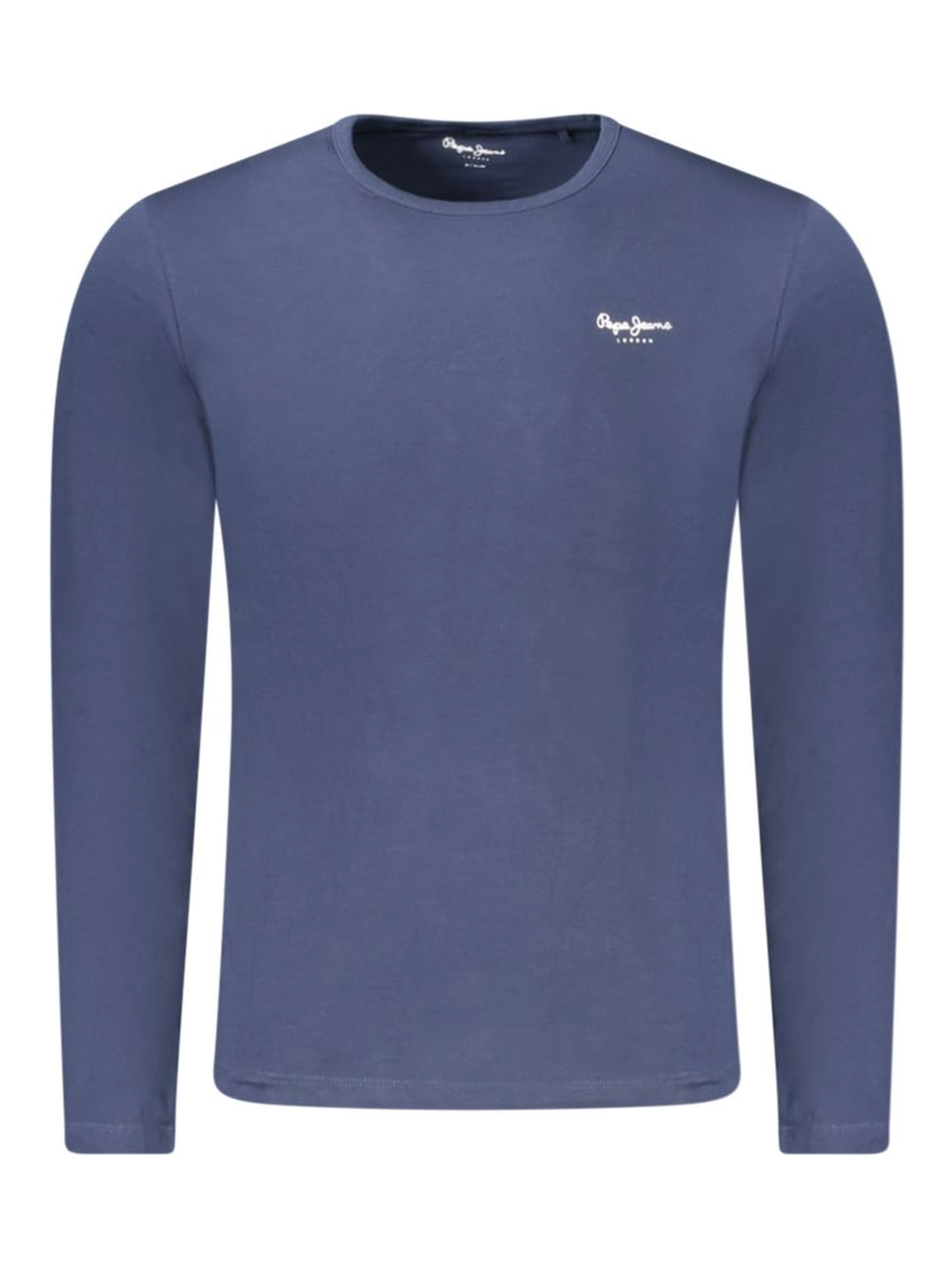 Blue Cotton Men T-Shirt