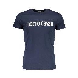 Blue Cotton Men's T-Shirt