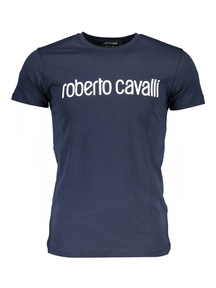 Blue Cotton Men's T-Shirt