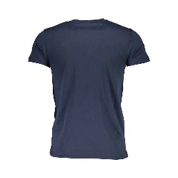 Blue Cotton Men's T-Shirt