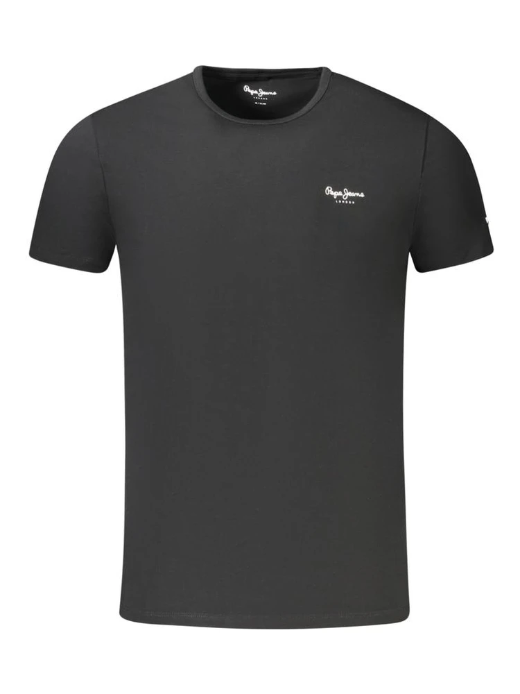 Black Cotton Mens T Shirt