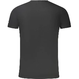 Black Cotton Mens T Shirt