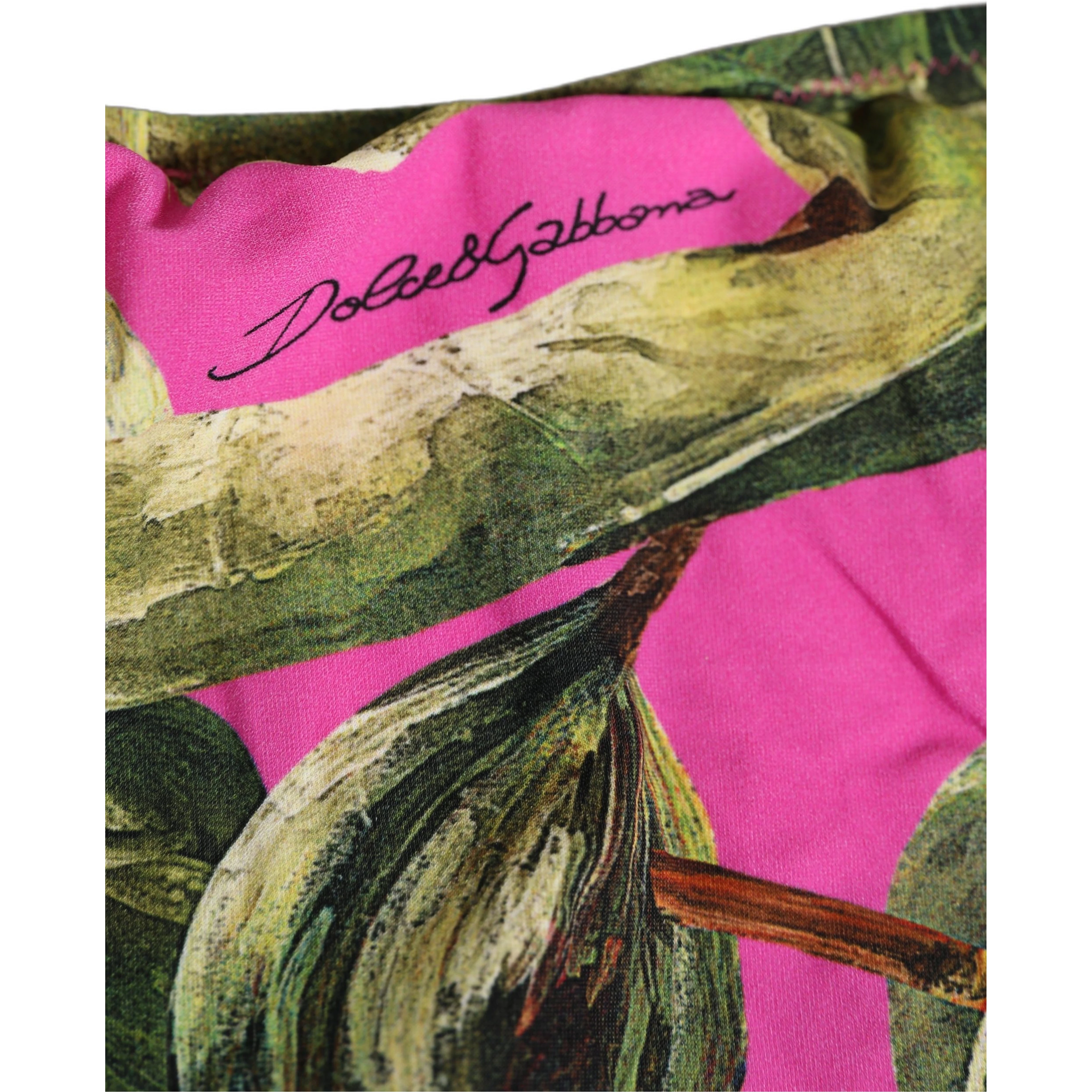 Fuchsia Pink Fig Print Beachwear Bikini Bottom