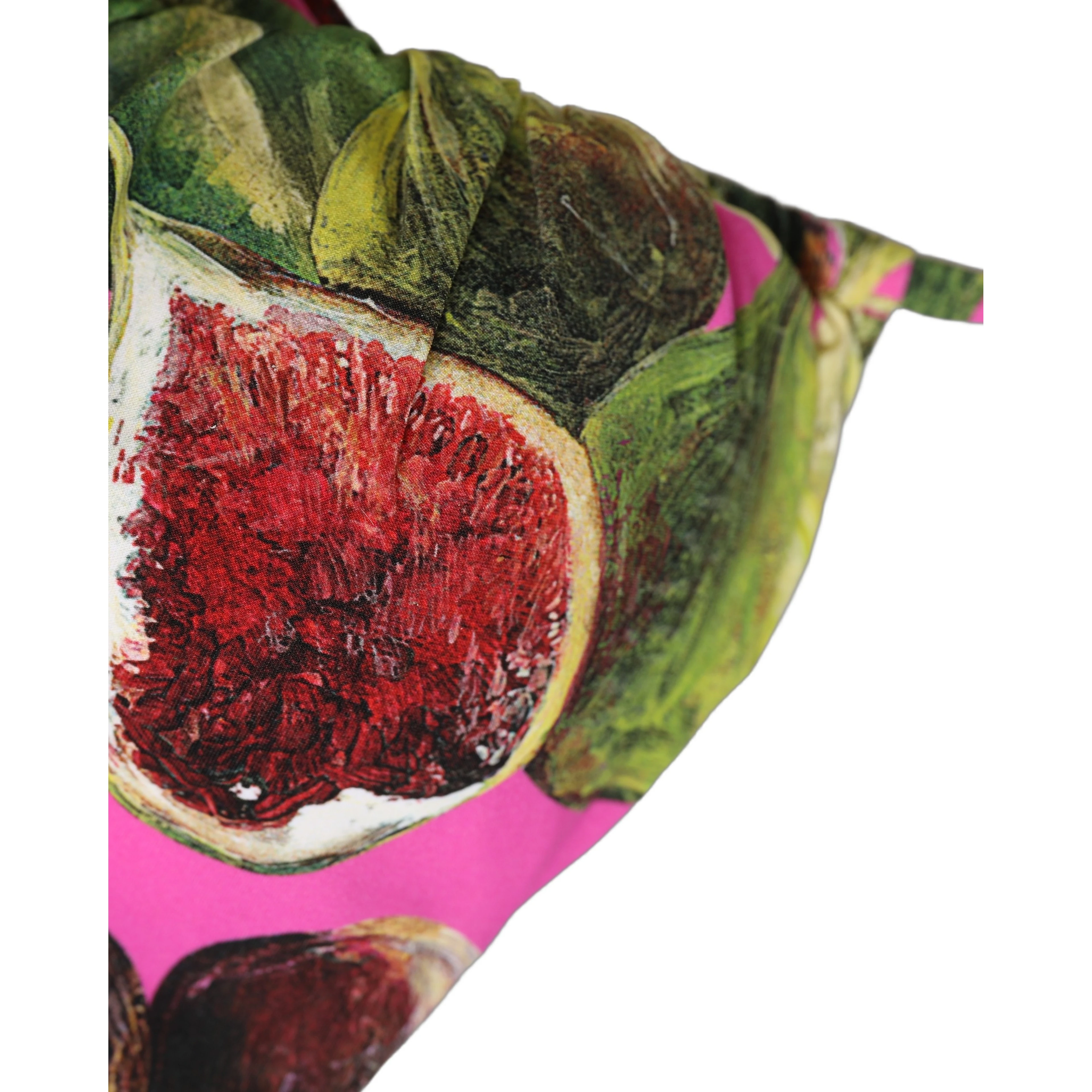 Fuchsia Pink Fig Print Beachwear Bikini Top