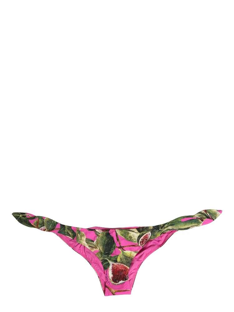Fuchsia Pink Fig Print Beachwear Bikini Bottom alternative