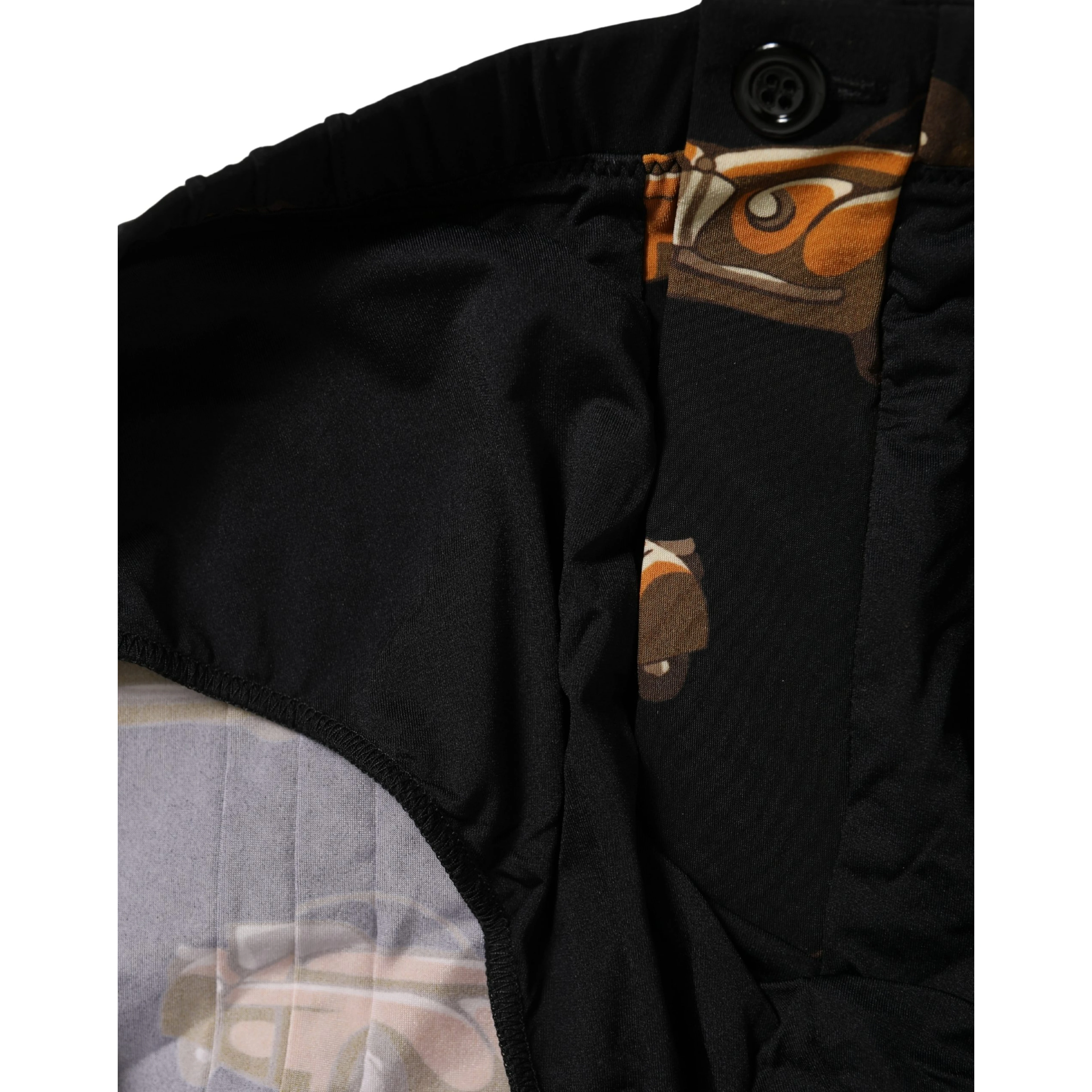 Black Car Print Swim Trunk Beachwear Swimwear