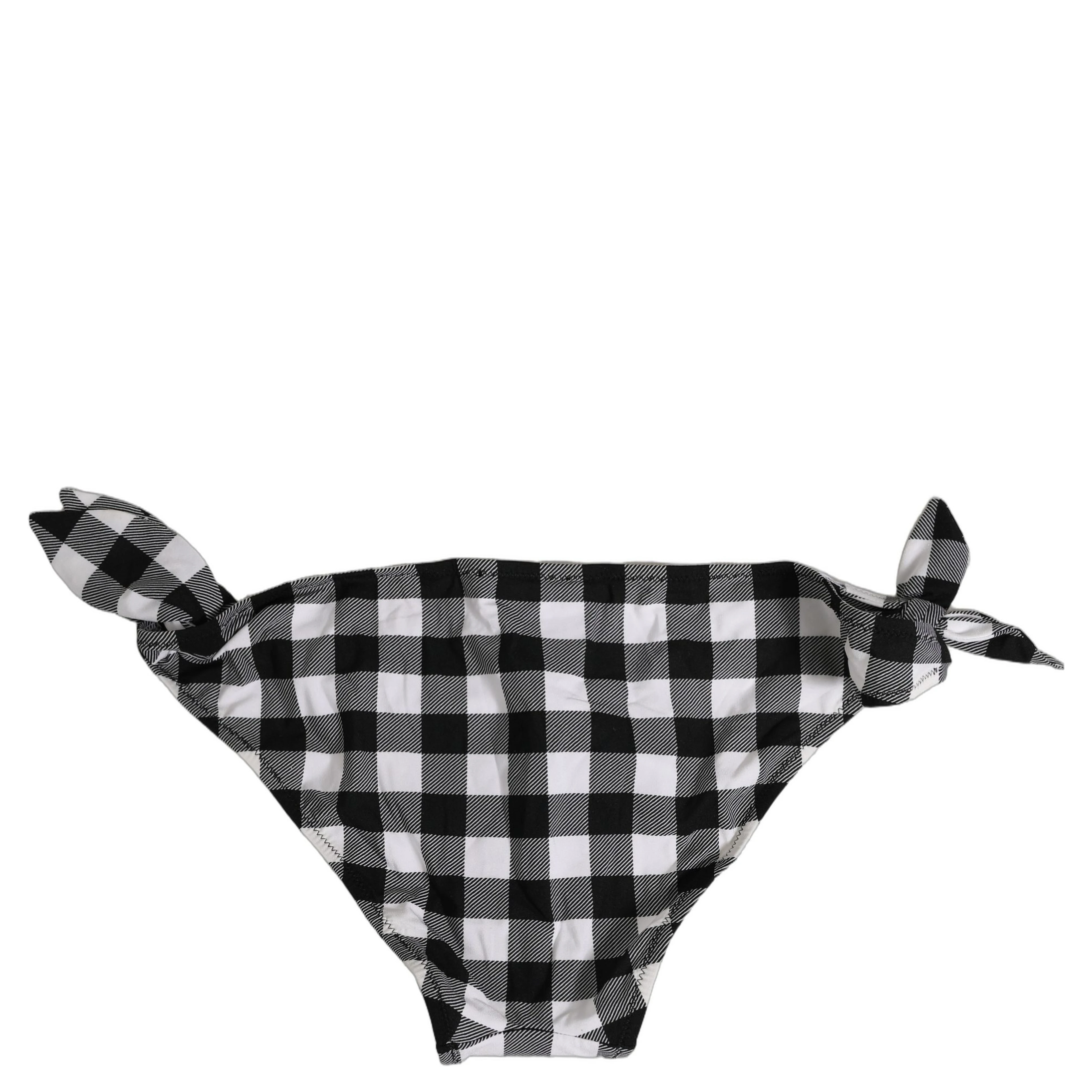 Black White Checkered Beachwear Bikini Bottom