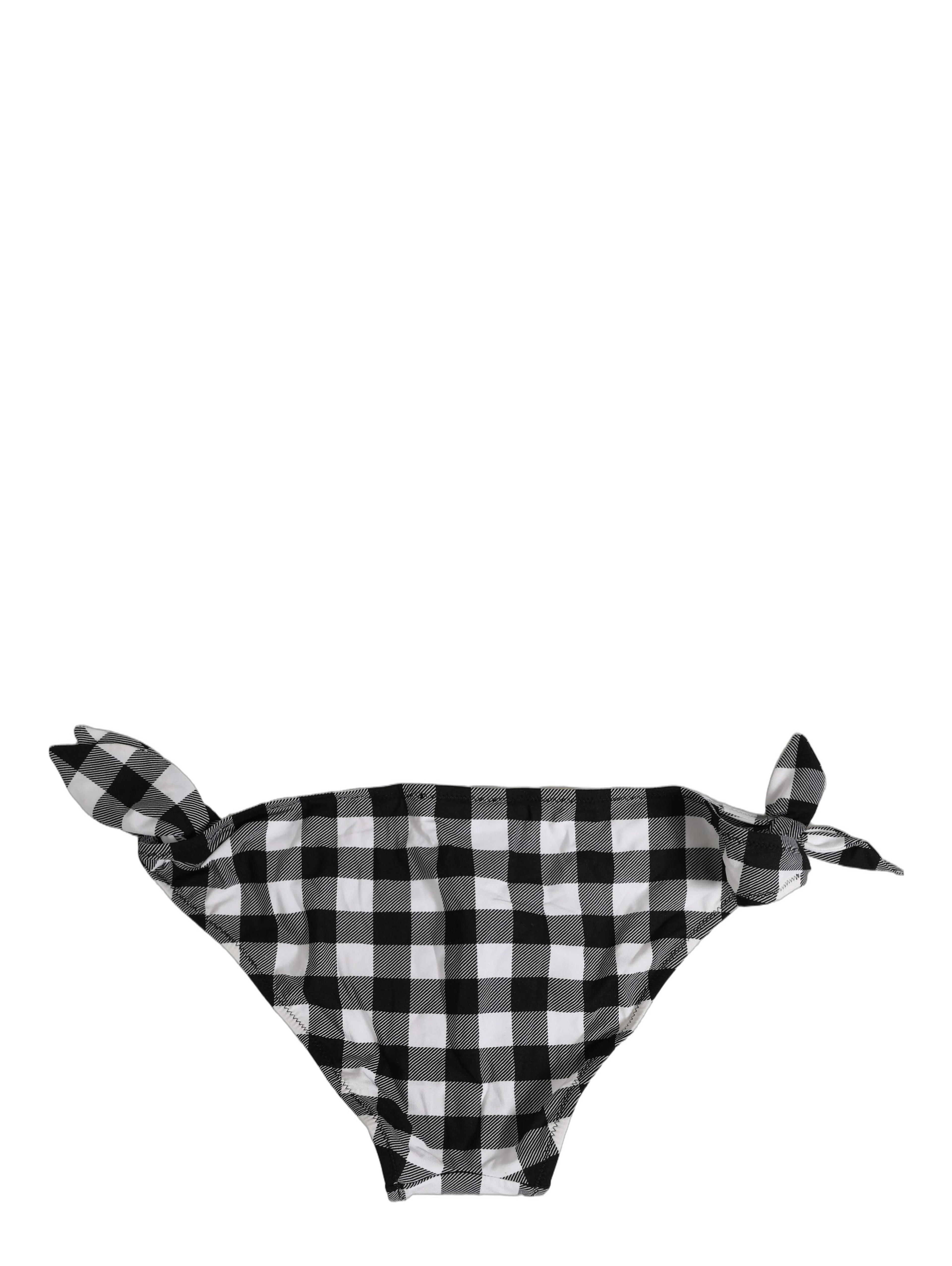Black White Checkered Beachwear Bikini Bottom