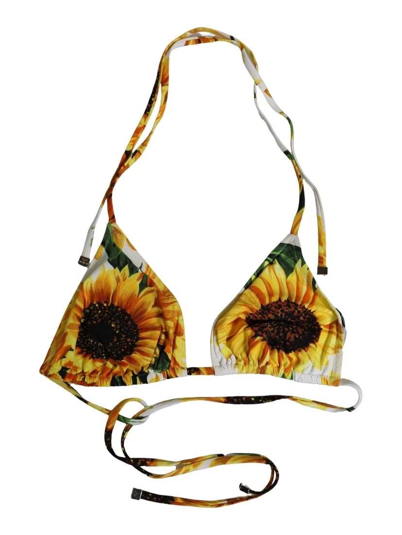 Multicolor Floral Halter Beachwear Bikini Top