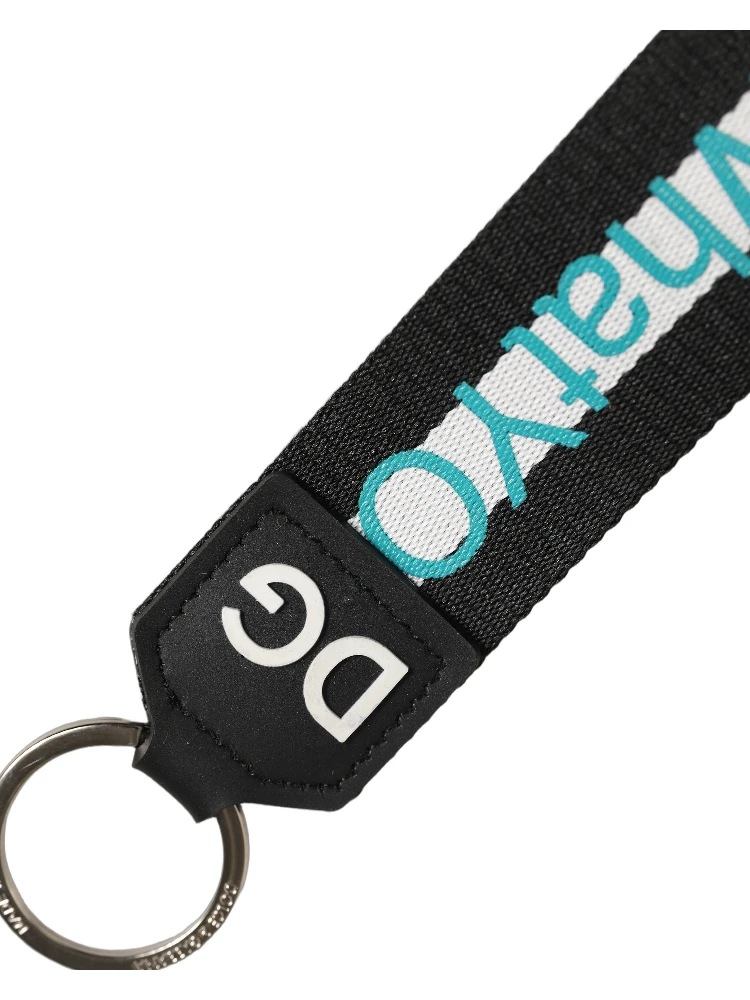Multicolor Logo Polyester Brass Holder Keychain Keyring