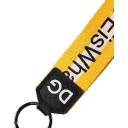Multicolor Logo Polyester Brass Holder Keychain