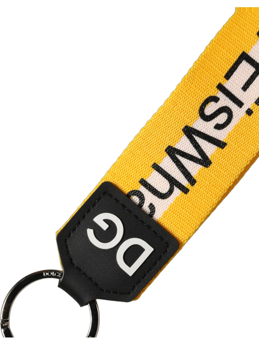 Multicolor Logo Polyester Brass Holder Keychain