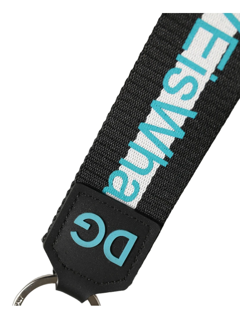 Multicolor Logo Polyester Brass Holder Keychain Keyring