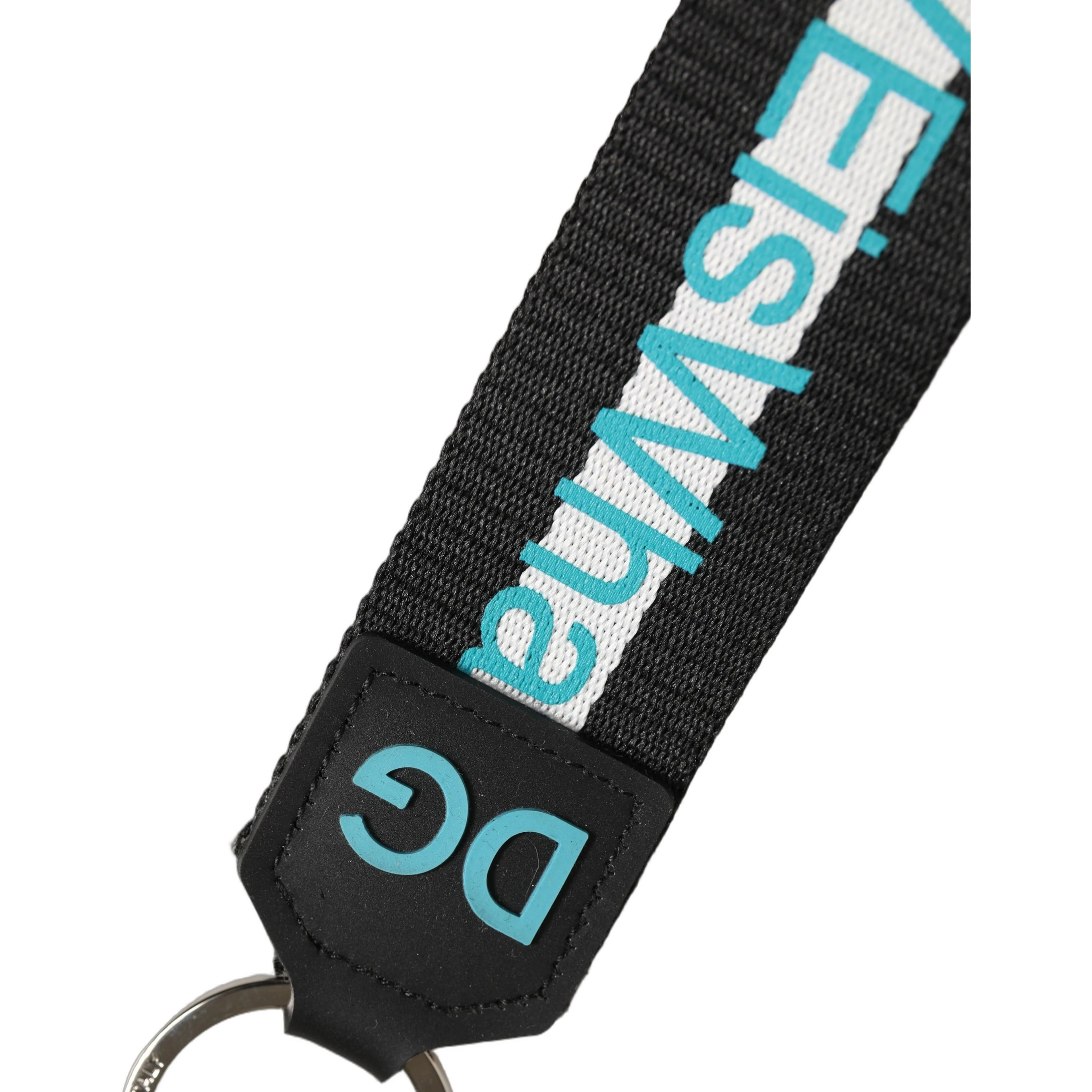 Multicolor Logo Polyester Brass Holder Keychain Keyring