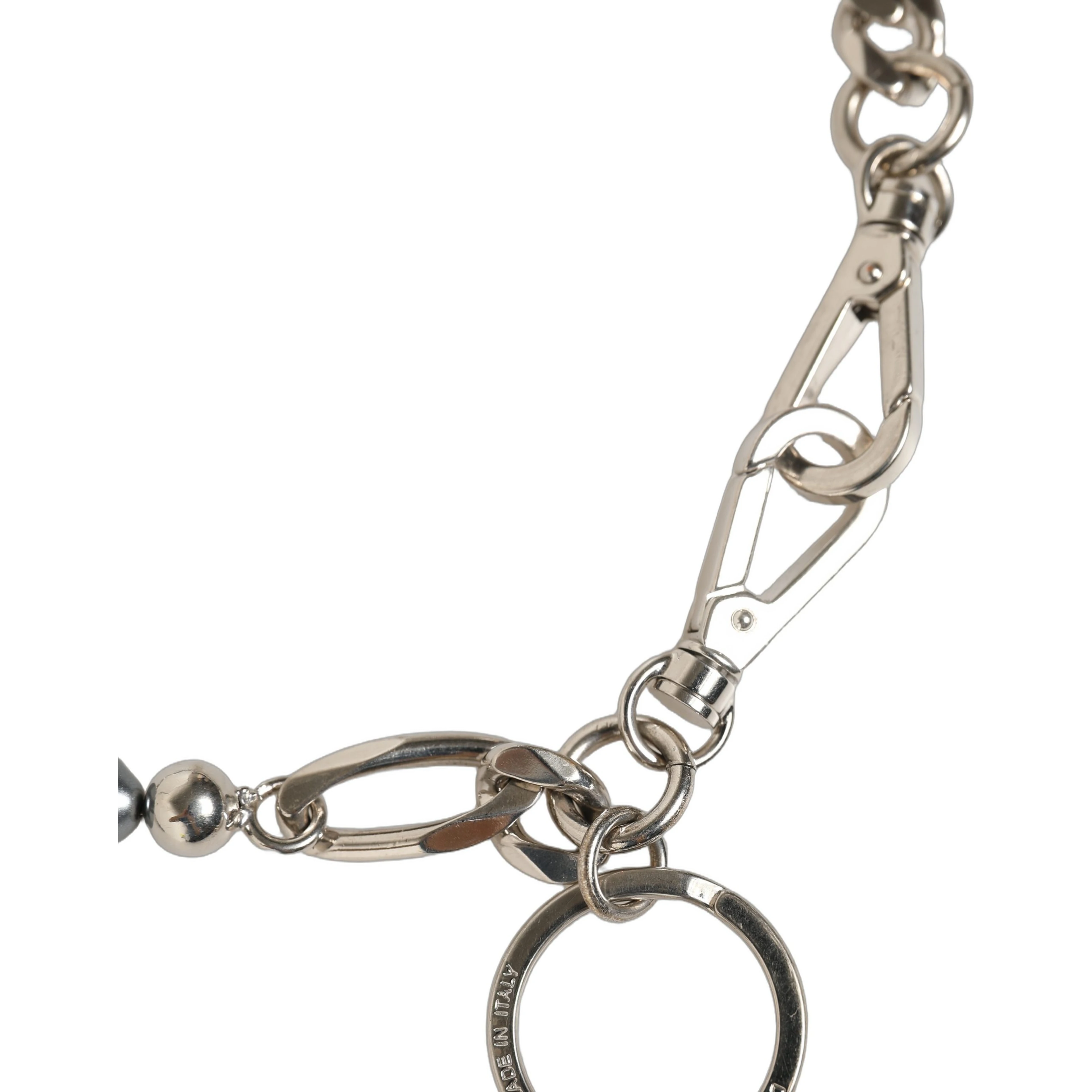 Silver Tone Chain Signature DG Logo Pendant Necklace