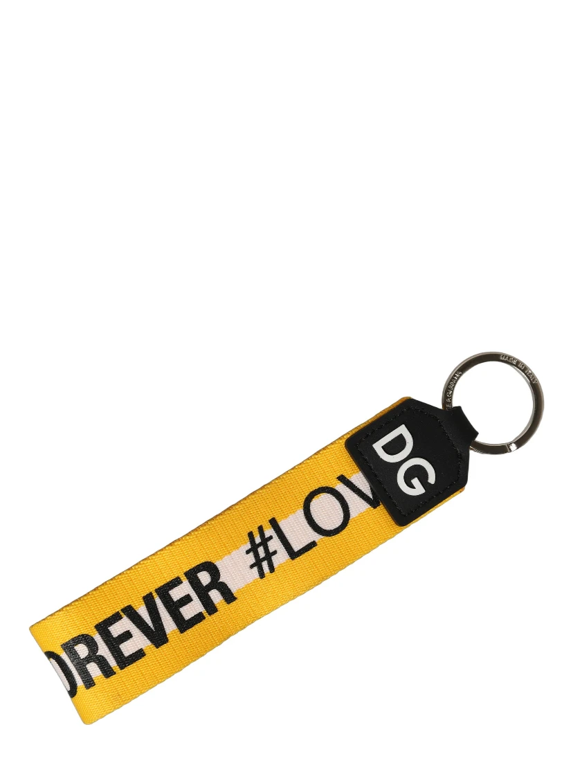 Multicolor Logo Polyester Brass Holder Keychain Keyring