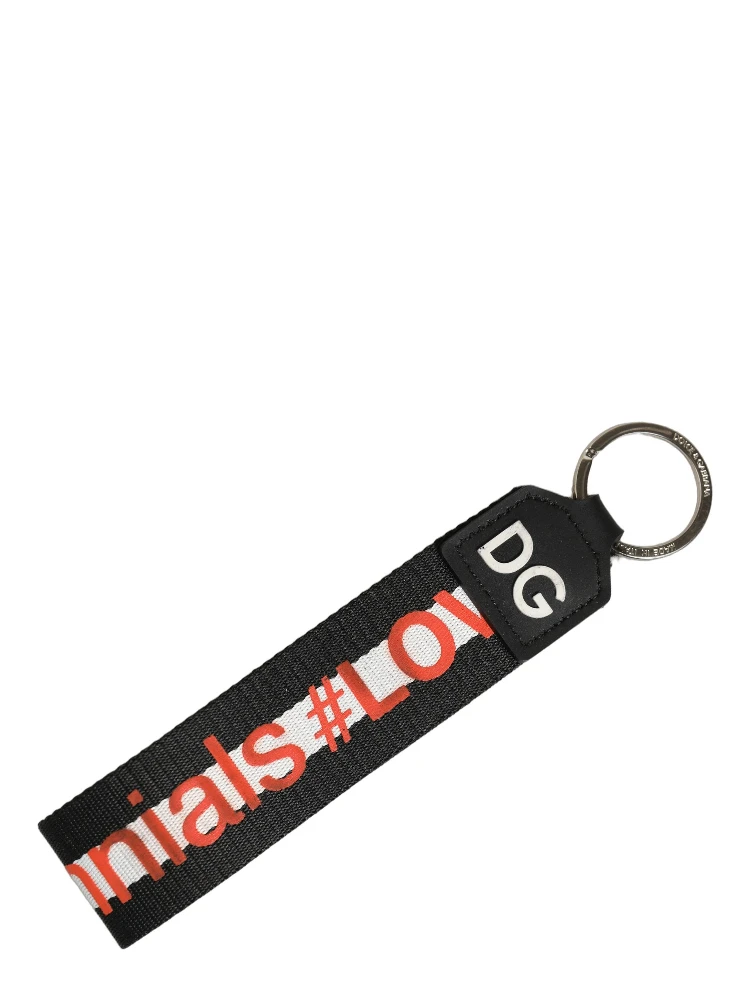 Multicolor Logo Polyester Brass Holder Keychain Keyring alternative