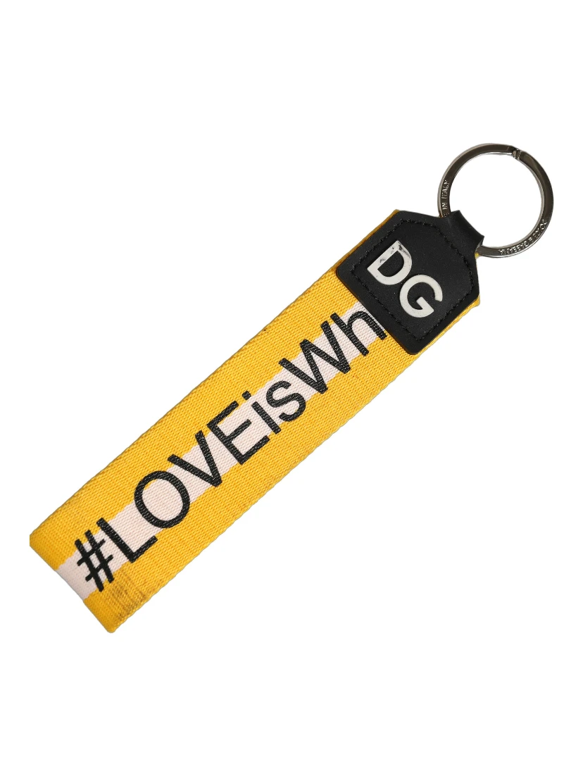 Multicolor Logo Polyester Brass Holder Keychain Keyring
