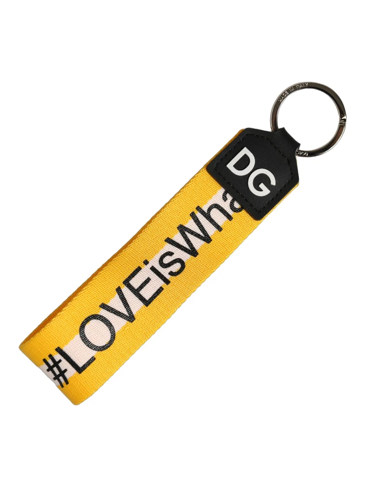 Multicolor Logo Polyester Brass Holder Keychain alternative
