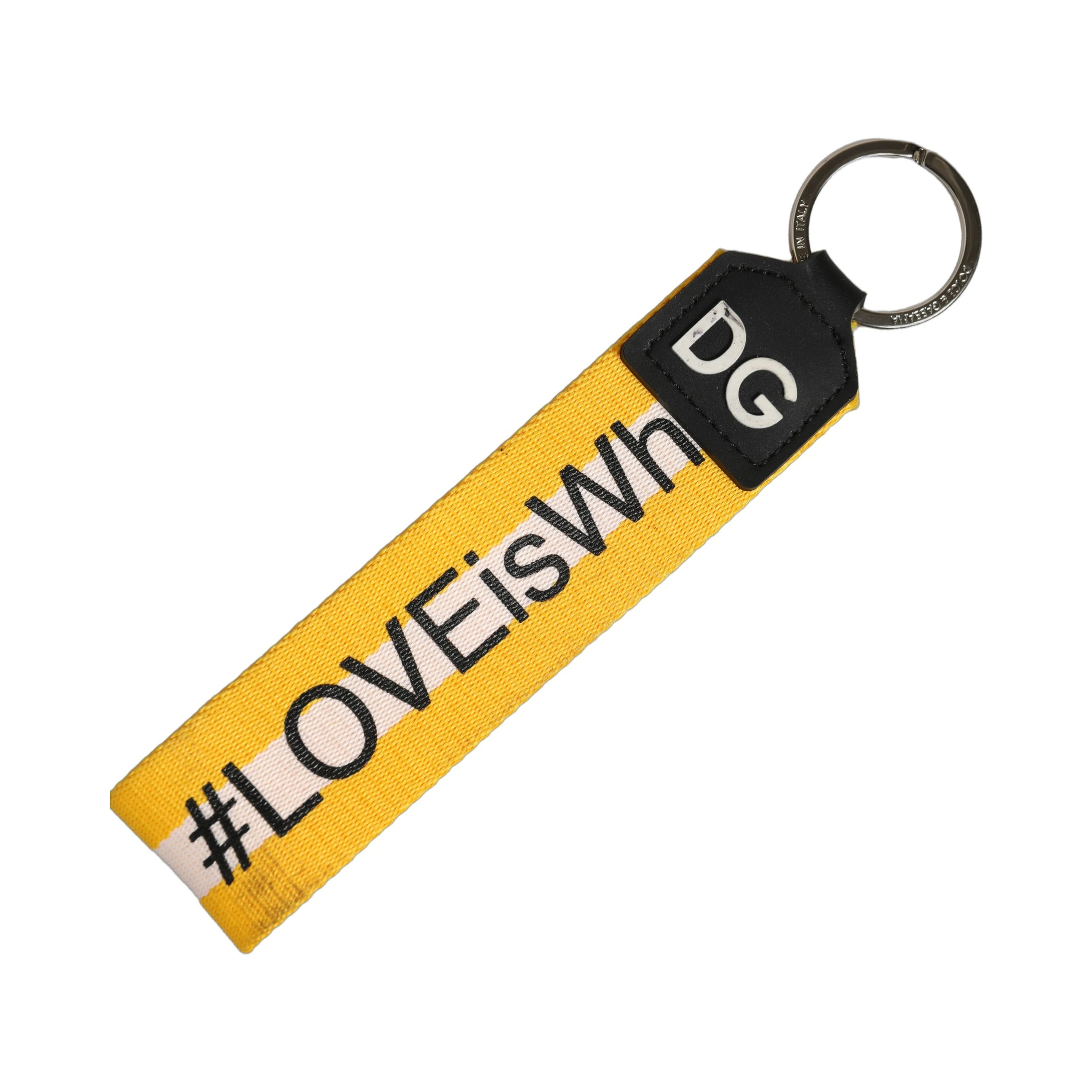 Multicolor Logo Polyester Brass Holder Keychain Keyring