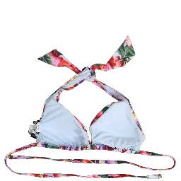 Multicolor Floral Triangle Beachwear Bikini Top