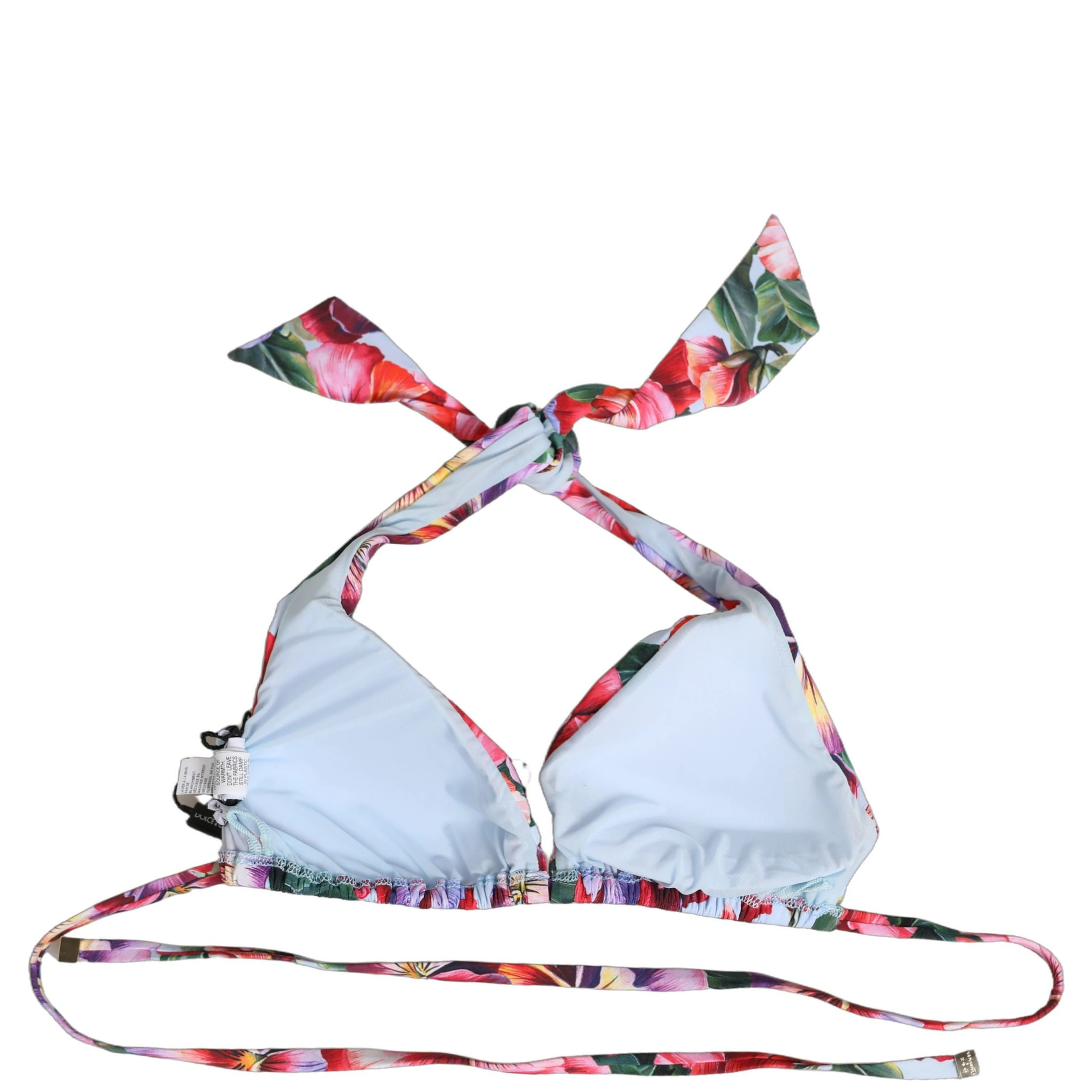 Multicolor Floral Triangle Beachwear Bikini Top