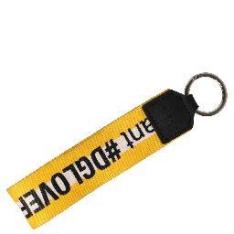 Multicolor Logo Polyester Brass Holder Keychain Keyring