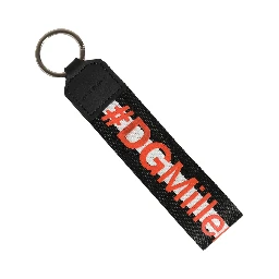 Multicolor Logo Polyester Brass Holder Keychain Keyring