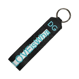 Multicolor Logo Polyester Brass Holder Keychain Keyring
