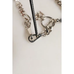 Silver Tone Chain Signature DG Logo Pendant Necklace