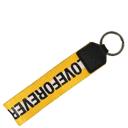 Multicolor Logo Polyester Brass Holder Keychain Keyring