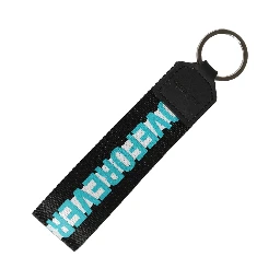 Multicolor Logo Polyester Brass Holder Keychain Keyring