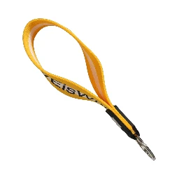 Multicolor Logo Polyester Brass Holder Keychain