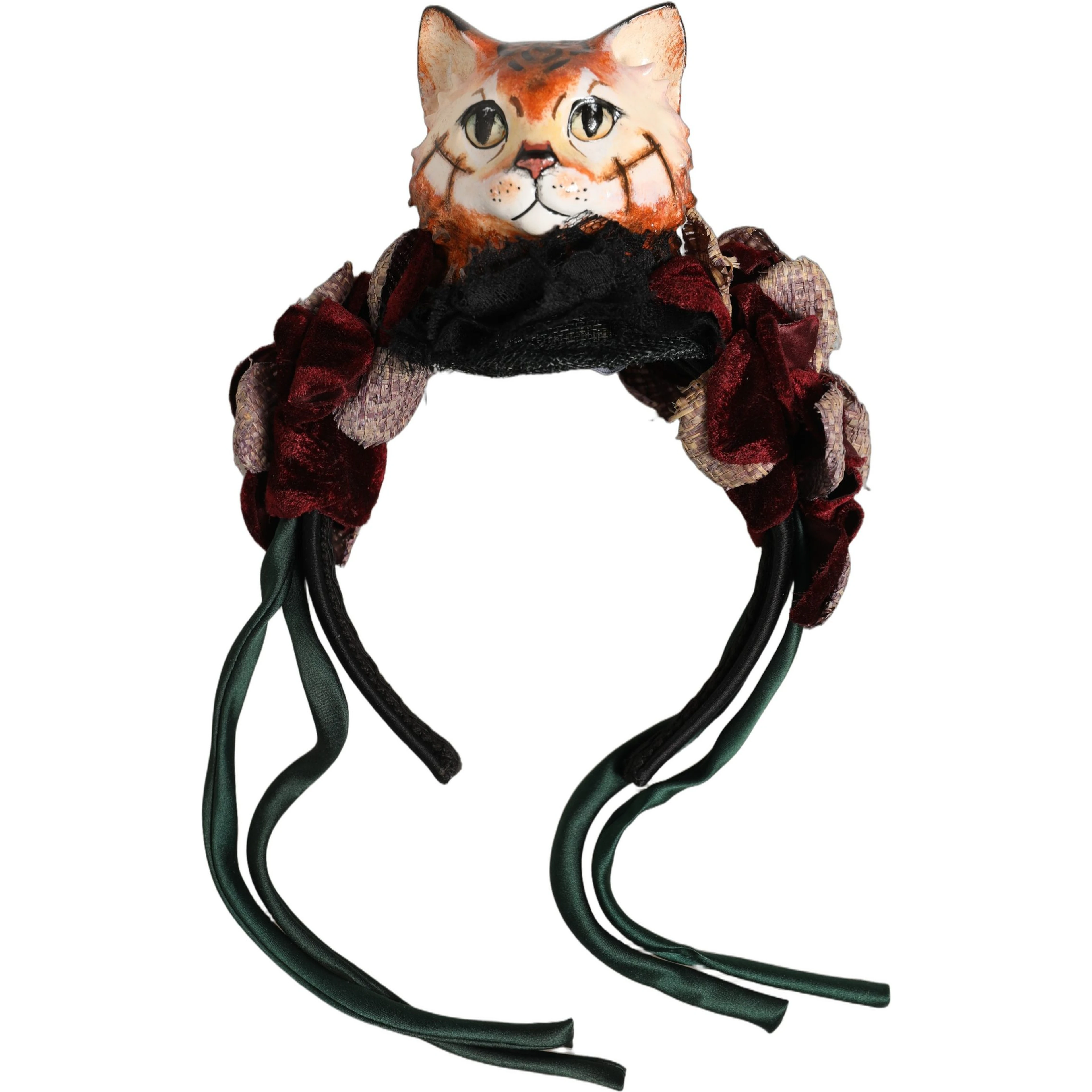 Multicolor Velvet Bengal Cat Silk Headwear Headband