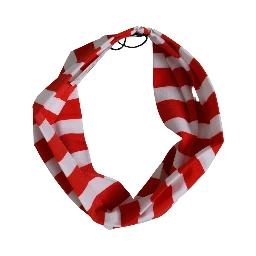 Red White Stripes Nylon Head Wrap One Size Headband