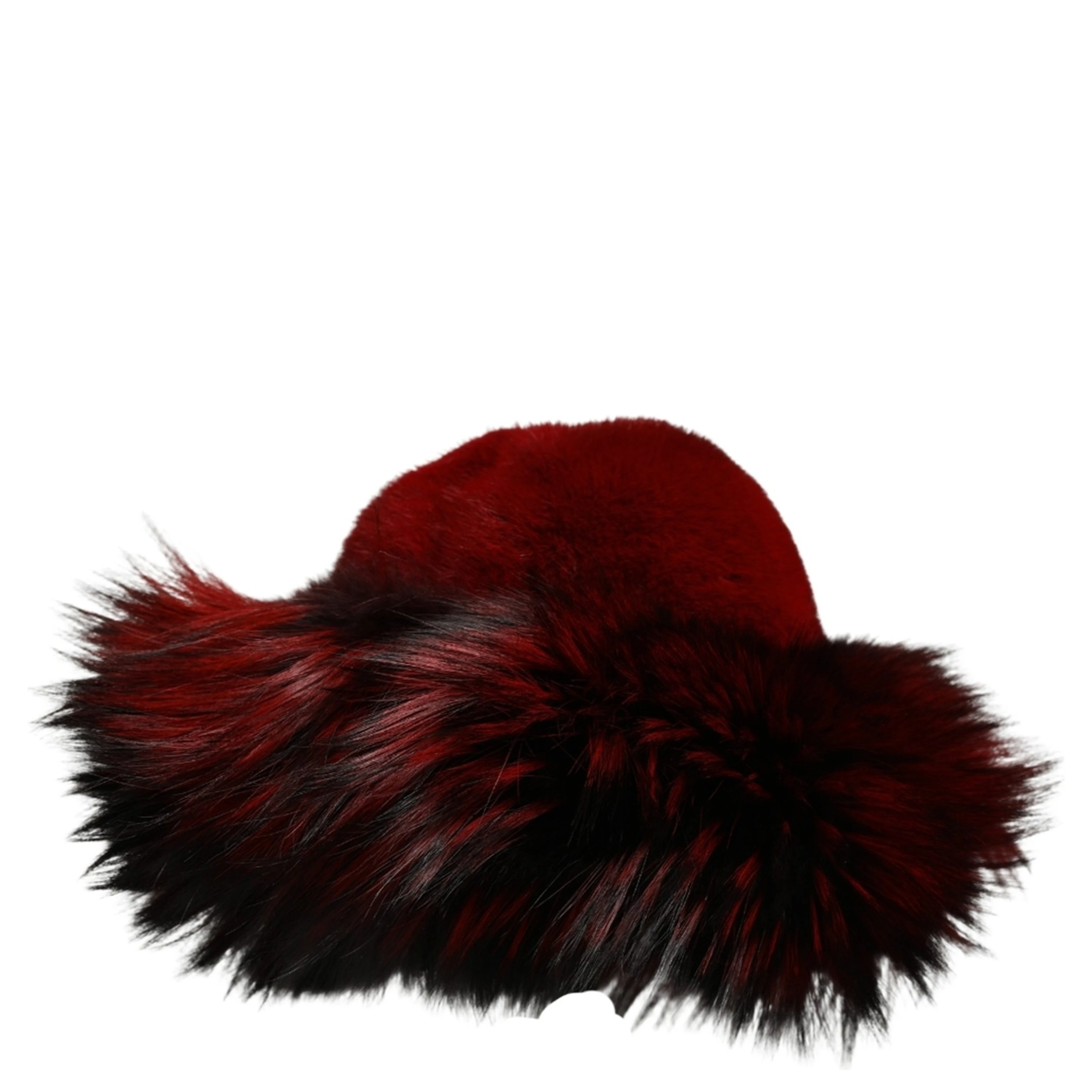 Red Fox Mink Fur Womens Bucket Capello Hat